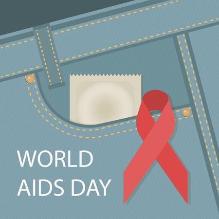 1 december world aids day concept design vector illustrationのイラスト素材