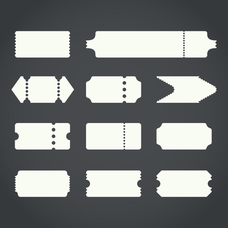 Cinema vector tickets isolated. Realistic front view illustration.のイラスト素材