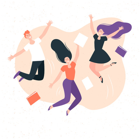icons of people who are happyのイラスト素材