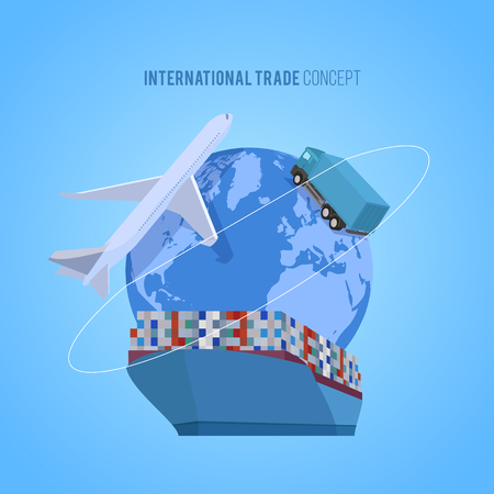 Images of the planet, deliveryのイラスト素材