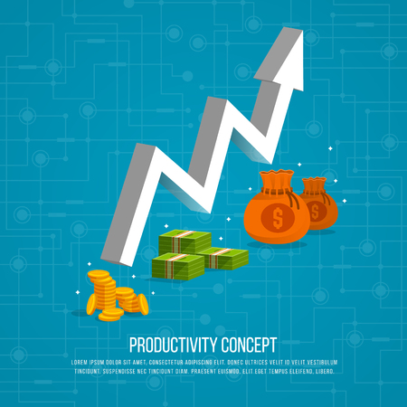 money growth infographicのイラスト素材