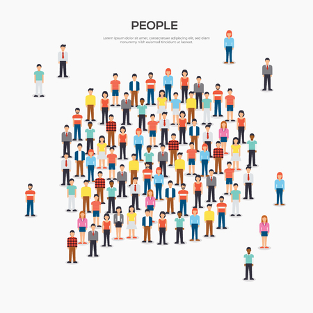 Set of diverse business people isolated on white background. Different nationalities and dress styles. Cute and simple flat cartoon style.のイラスト素材