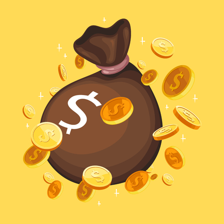 Money bag. Vector illustration.のイラスト素材