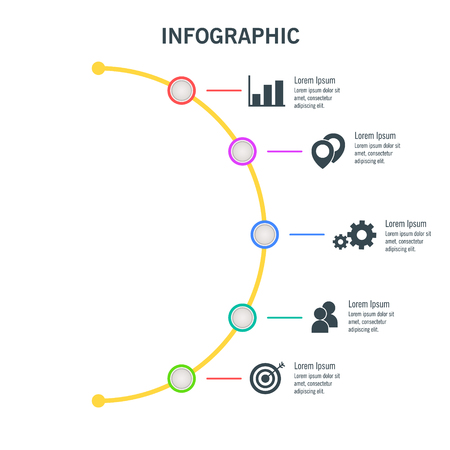 Infographic template in four stepsのイラスト素材