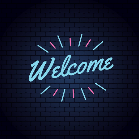 Welcome letters banner with flowing liquid shapes. Template for the design , flyer or presentation. Vector.のイラスト素材