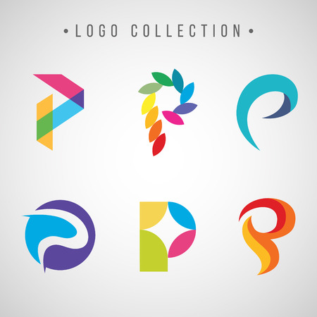 Collection or set of logosのイラスト素材