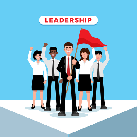 Business concept leadership and teamworkのイラスト素材