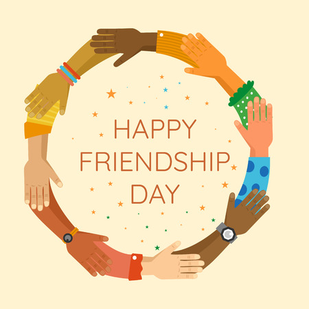 Best friends forever, Happy friendship day poster design, banner, greeting cardのイラスト素材
