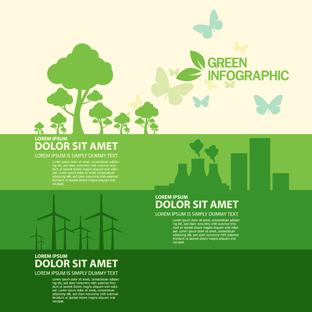 Infographics ecology vector illustrationのイラスト素材