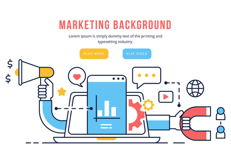 Marketing elements vector illustrationのイラスト素材