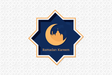 Ramadan Kareem or Eid mubarak greeting card islamic vector designのイラスト素材