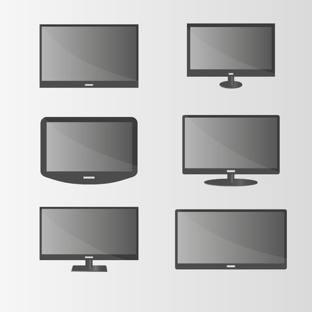 Retro TV Set Iconのイラスト素材