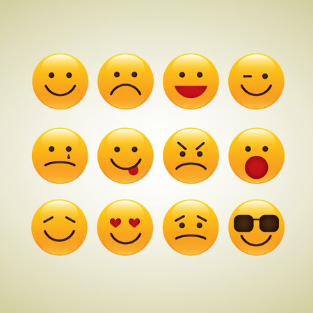 Emoji Vector Set Collection in Modern Styleのイラスト素材
