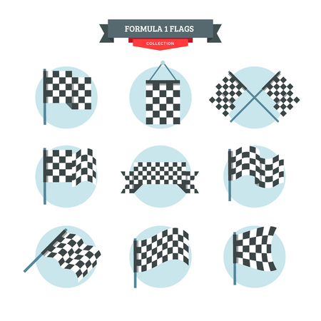 Chequered Flags Motor Racingのイラスト素材