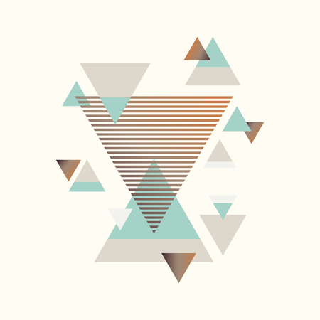 Abstract geometric composition with decorative trianglesのイラスト素材