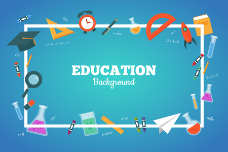 Education background with elements of scientific subjectのイラスト素材