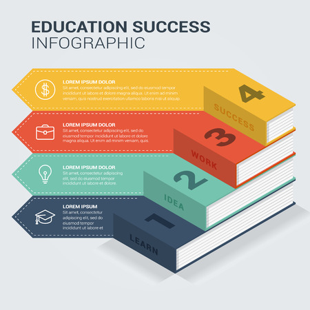 Education background with elements of scientific subject and booksのイラスト素材