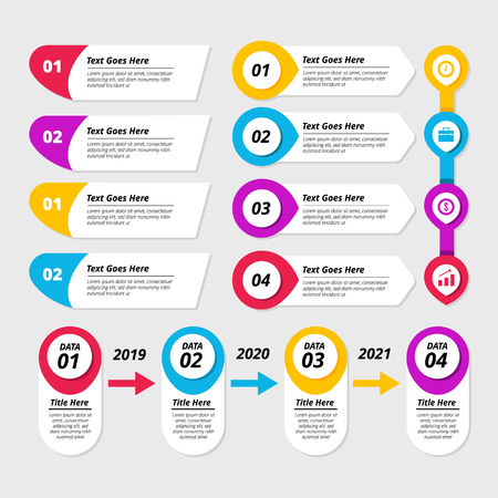 Round Infographic Bannerのイラスト素材