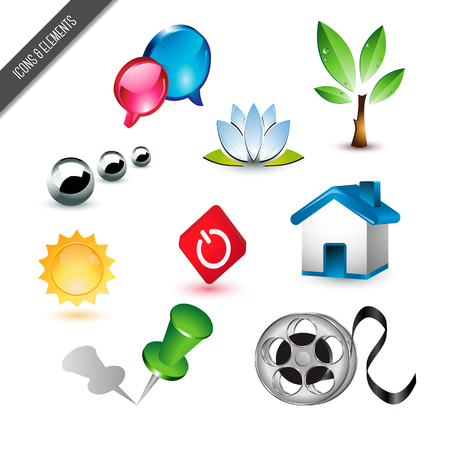 multimedia iconsのイラスト素材