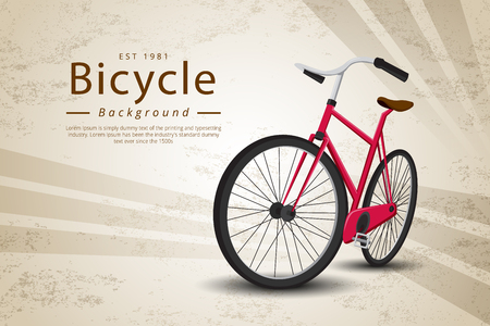 City fixed gear bicycle stylish print.のイラスト素材