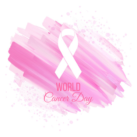 National world Breast Cancer Awareness Month oktober ribbon pink background vector.のイラスト素材