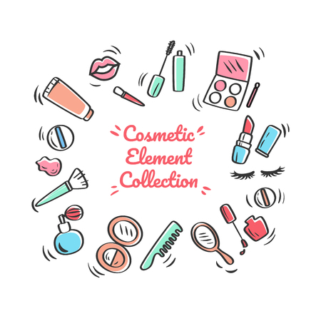 cosmetics design over white background vector illustrationのイラスト素材