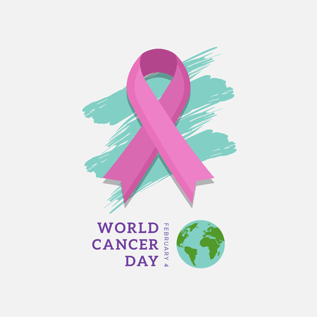 World Cancer Day concept. Vector Illustrationのイラスト素材