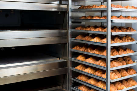 Baking bread in stock shelf