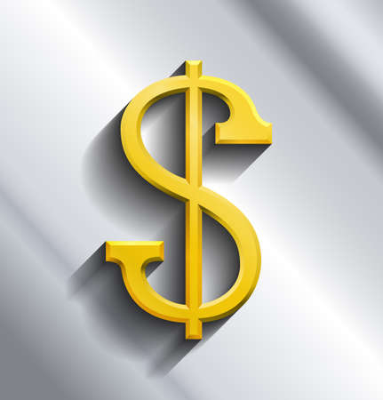 US dollar sign with gray backgroundのイラスト素材