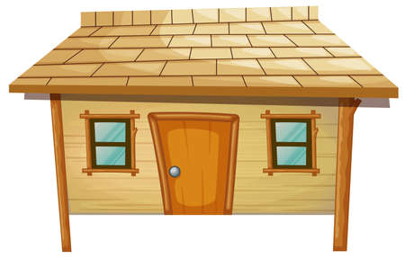 House made of wood illustrationのイラスト素材