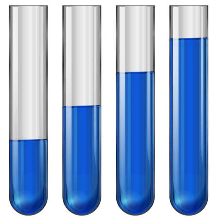 Illustration of test tubes on a white backgroundのイラスト素材