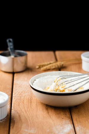 Whisk flour in a bowl, knead the dough