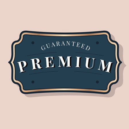 Vintage guaranteed premium badge vectorのイラスト素材