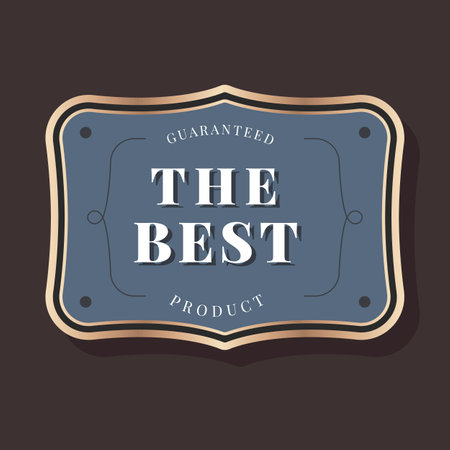 Guaranteed the best product badge vectorのイラスト素材