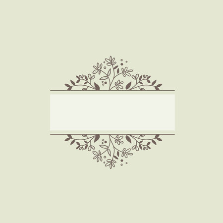 Blank botanical frame design element vectorのイラスト素材