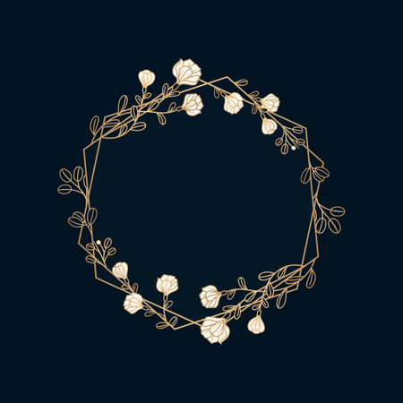 Frame decorated with flowers vectorのイラスト素材