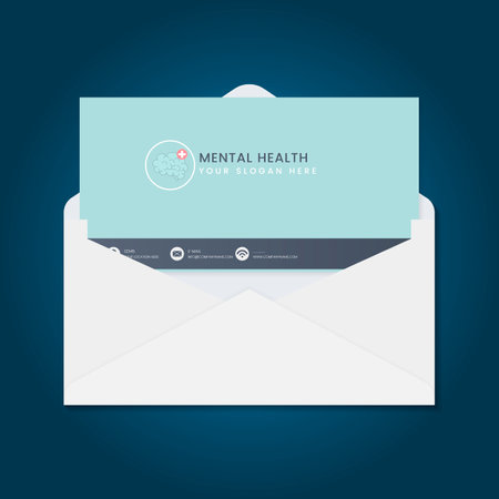Mental health advertisement brochure vectorのイラスト素材
