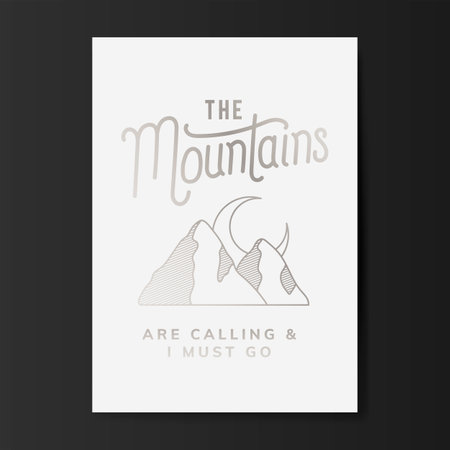 The mountains are calling  vectorのイラスト素材