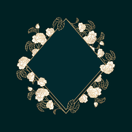 Frame decorated with flowers vectorのイラスト素材