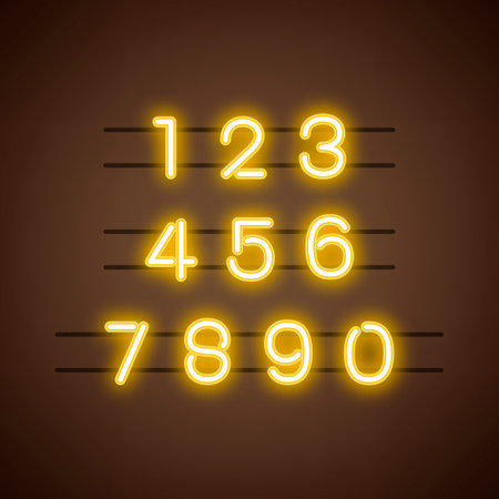 Number 0-9 numeral system vectorのイラスト素材