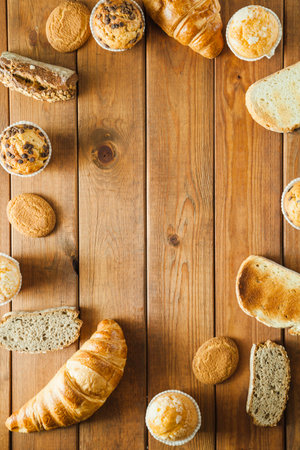 Healthy breakfast   muesli with blueberry and honey, yogurt, growing, juice and coffee.の写真素材
