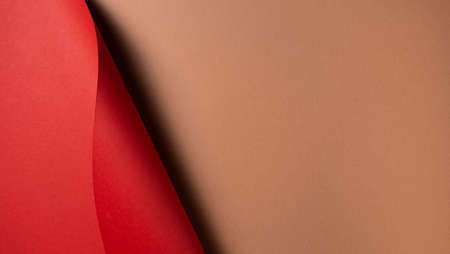 Wavy red paper copy space brown paper. High quality photo