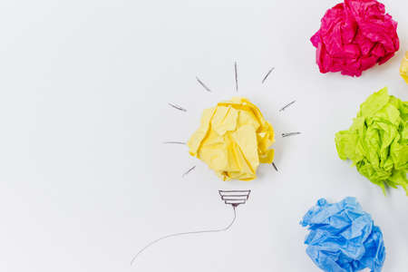 top view papel balls idea concept. Resolution and high quality beautiful photo