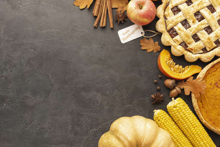 top view pie apples stucco background. Resolution and high quality beautiful photoの写真素材