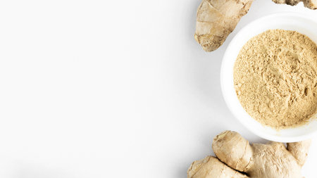 top view ginger with copy space. Resolution and high quality beautiful photo