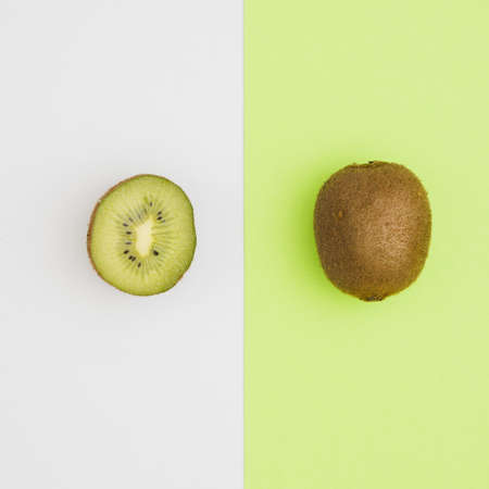 top view cut kiwi. Resolution and high quality beautiful photoの写真素材