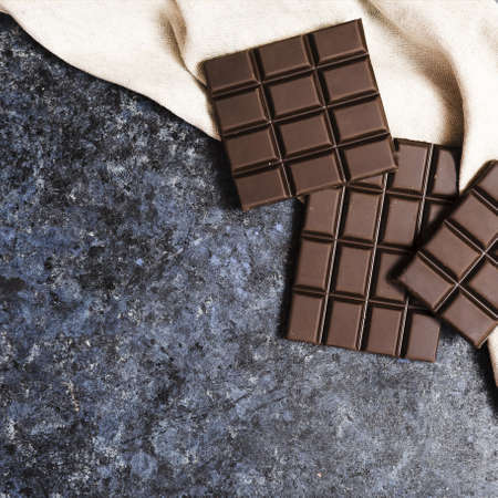 top view dark chocolate cloth. Resolution and high quality beautiful photo