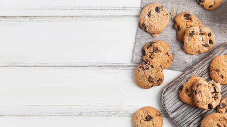 top view chocolate cookies. Resolution and high quality beautiful photo