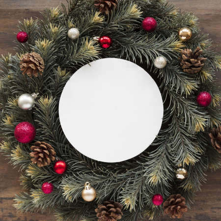 tablet christmas wreath. Resolution and high quality beautiful photoの写真素材