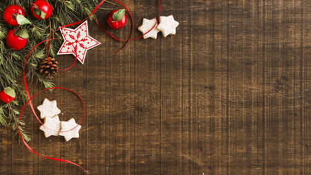 star cookies with branches apples. Resolution and high quality beautiful photoの写真素材